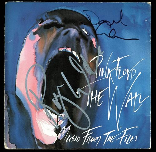 Roger Waters & David Gilmour Signed 45 RPM Album Cover