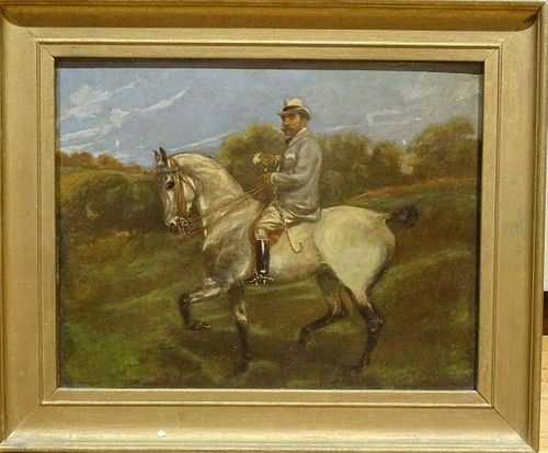 Portrait Sir F.C Burnand on His Horse