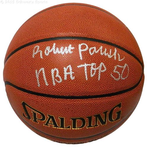 Robert Parish Signed Basketball w/ NBA Top 50