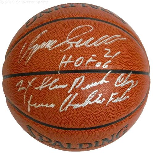 Dominique Wilkins Signed Basketball w2x Dunk Champ