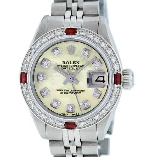 Rolex Ladies Datejust Watch SS/18K White Gold Yellow