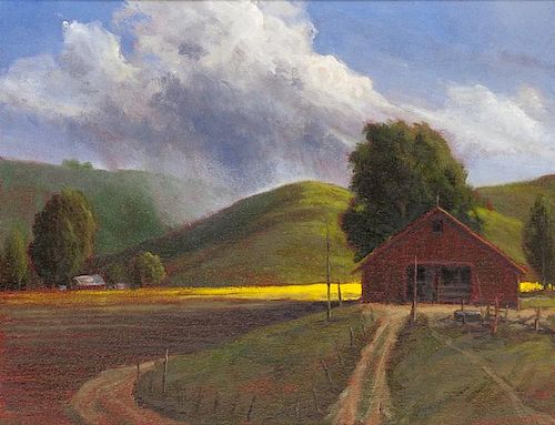 Vic Riesau | b. 1930 | Sunlight On Mustard Fields