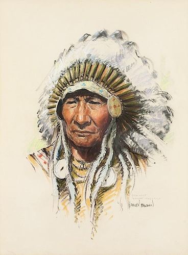 Harley Brown | b. 1939 CAA, NAWA, NWR, OPA | Duck Chief - Blackfoot