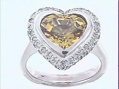 Ladies 3.89ct. Yellow Sapphire Center Stone Ring