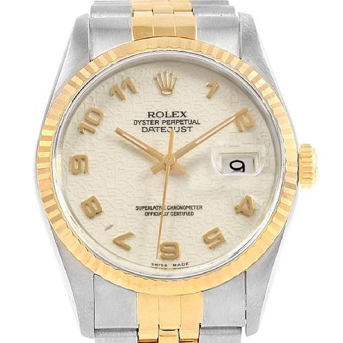 Rolex Datejust Stainless Steel Yellow Gold Mens Watch