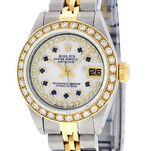 Rolex Ladies Datejust Watch SS/18K Yellow Gold MOP