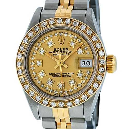 Rolex Ladies Datejust Watch SS/18K Yellow Gold