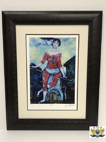 After Marc Chagall The Female Acrobat Lithograph