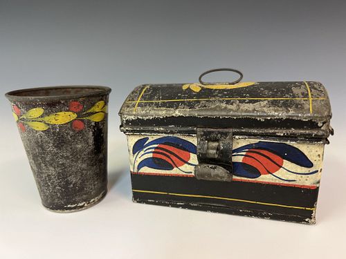 Toleware Box and Cup