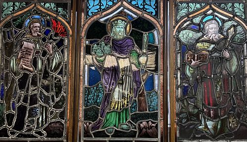 Three Stained Glass Panels