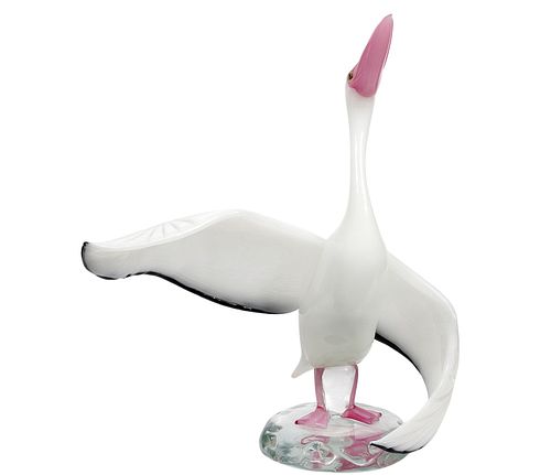 Pino Signoretto Signed Art Glass Pelican