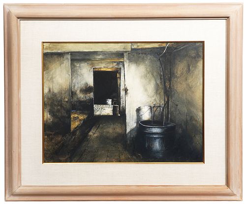 Stephen Scott Young 'The Milking Room' Painting