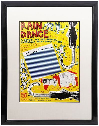 After Keith Haring 'Rain Dance' Pop Art Poster