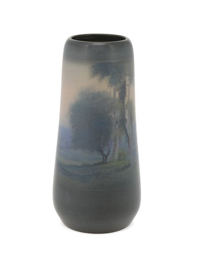 A Rookwood Vellum glaze pottery vase, Frederick Rothenbusch