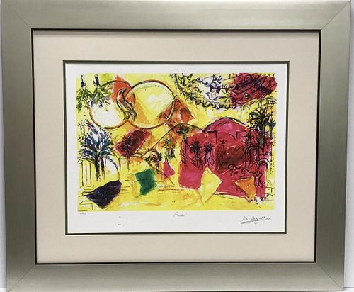 After Marc Chagall Love and Peace Lithograph