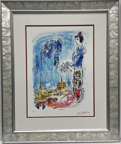After Marc Chagall Lover Standing Lithograph