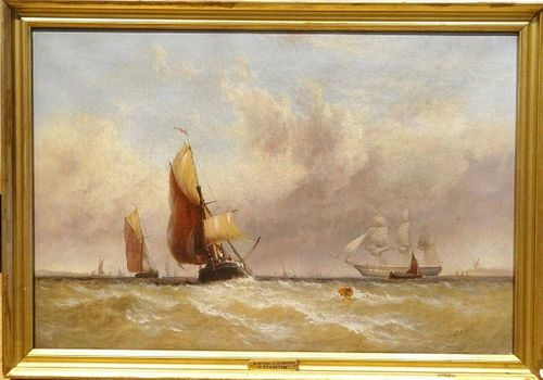 Medway Shipping Marine Oil Painting