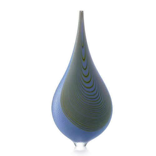 LINO TAGLIAPIETRA Exceptional battuto glass vase