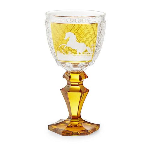 BOHEMIAN CUT-GLASS GOBLET