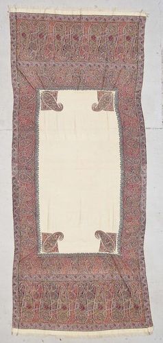 Antique Kashmir Embroidery: 51" x 118" (130 x 300 cm)