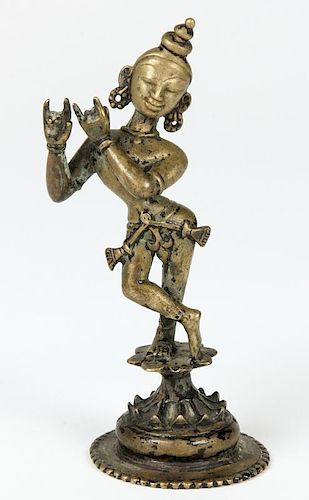 Bronze Krishna Statue, Ca. 1800-1850