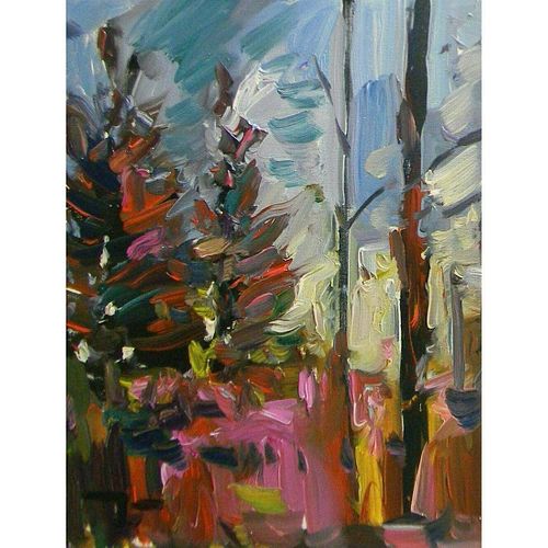 Impressionist "Pine Trees"