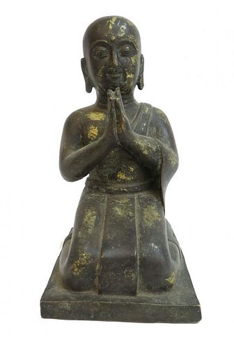Antique Gold Gilt Bronze Buddha Casting