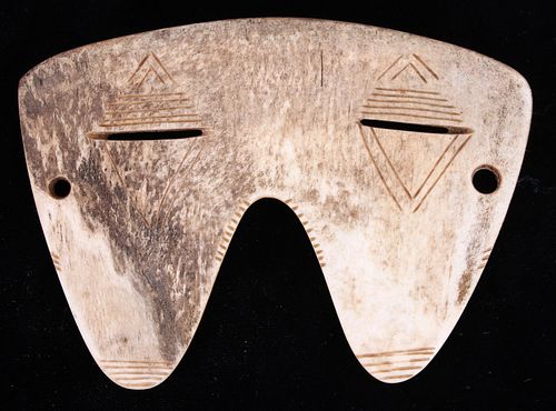1800-1900's Inuit or Yupik Bone Snow Goggles