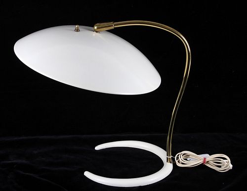 Rare Gerald Thurston Enameled Saucer Lamp