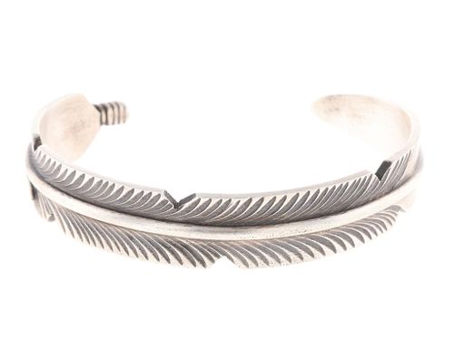 Navajo Charlie Chee Sterling Silver Bracelet