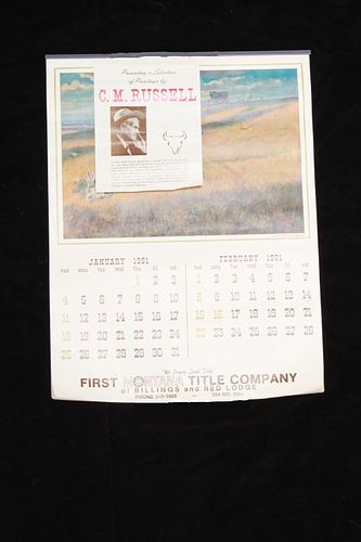 First Montana Title Company C. M. Russell Calendar