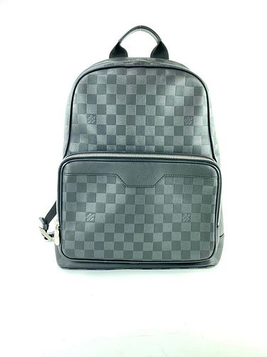 LOUIS VUITTON BLACK DAMIER INFINI LEATHER CAMPUS BACKPACK