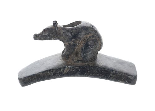 Hopewell Tradition Bear Effigy Pipe Bowl 100-500CE
