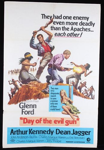 1968 Day of the Evil Gun Metro-Goldwyn Poster