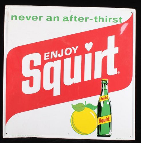 1971 Squirt Never An After-Thirst Soda Pop Sign