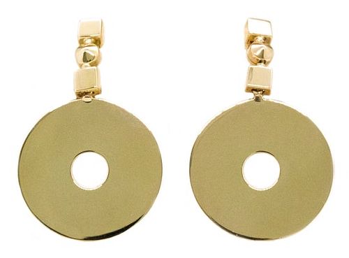 Bvlgari Roma 18k gold Lucea geometric Drop earrings