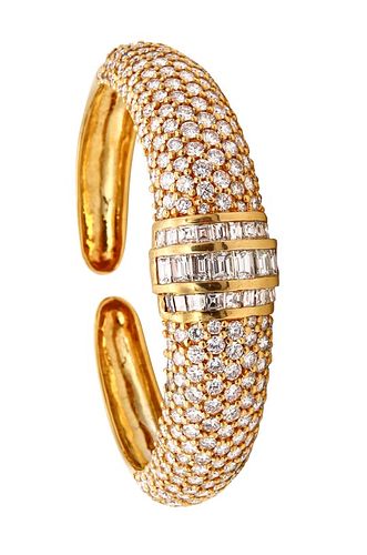Italian Bracelet in 18 kt yellow gold with 21.12 Cts in VS Diamonds