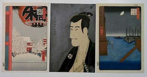 Hiroshige Ando 2 woodblocks