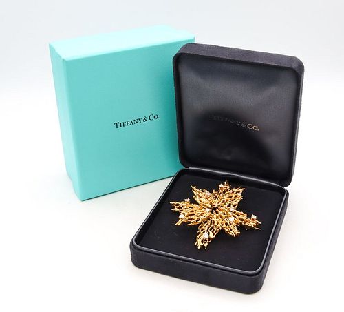 Tiffany & Co. Diamonds & 18k Gold Retro Pendant Brooch 