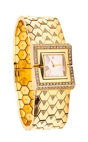 Van Cleef & Arpels Paris 18k gold Ludo Swann Diamonds Watch