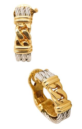 Fred Paris Nautical cable Hoops Earrings in 18k gold