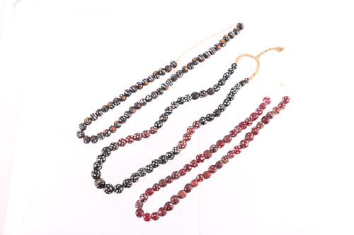 18thc. Venetian Skunk Trade Bead Necklaces