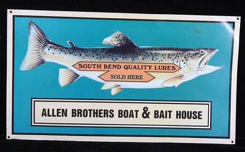 Allen Brothers Boat & Bait House Vintage Sign