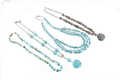 Collection Of Stone & Bead Necklaces