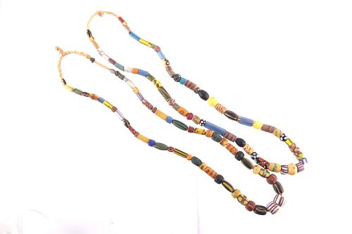 Pair Of Venetian Trade Bead Sampler Necklaces