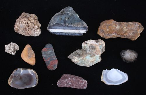 Collection Of Crystals, Stones & Polished Rocks