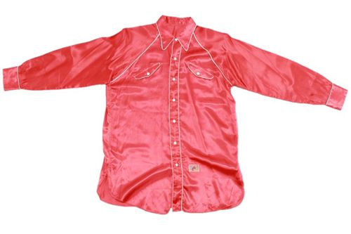 Miller Stockman Red Silk Cowboy Show Shirt