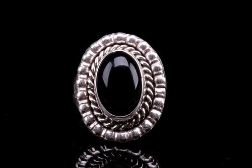 Navajo Sterling Silver Black Onyx Ring