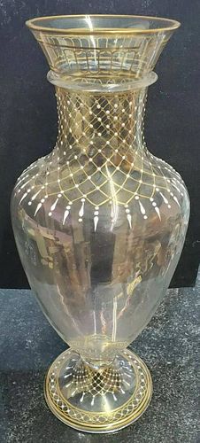 Stunning Large Glass Lobmeyr Vase Signed