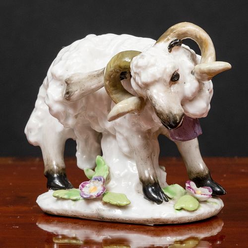 Derby Porcelain Figure of a Ram